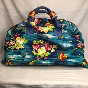 sun and sand beach bag Hawaiian print 21.5 - 7.5 base 14 tall